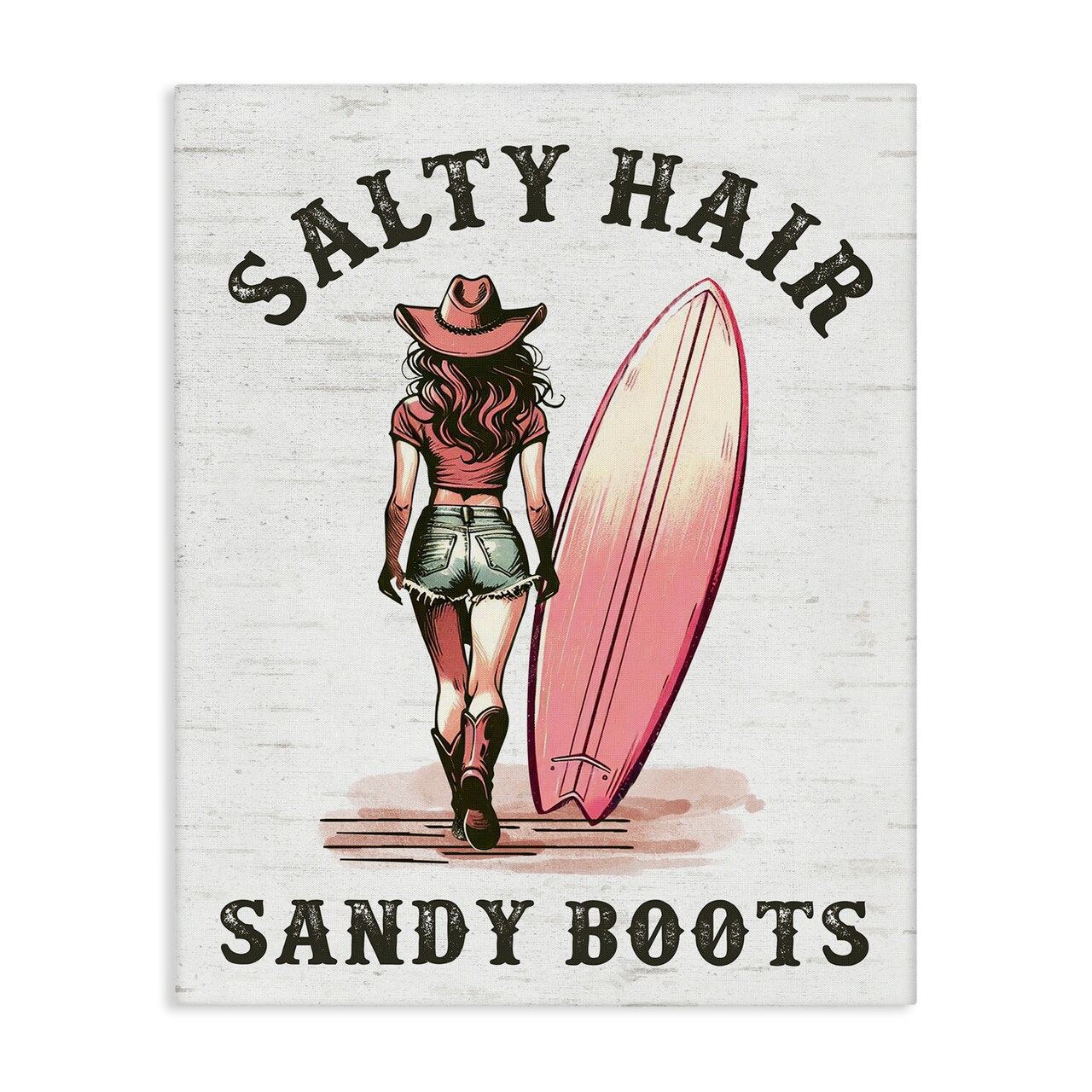 Stupell Industries Salty Hair & Sandy Boots Canvas Wall Art Design by Lettered and Lined